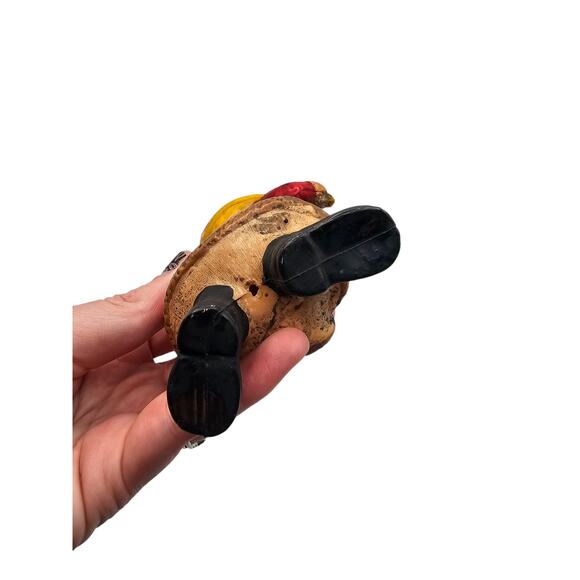 Old World Santa Hard Plastic Lg Blow Mold Hanging 7” Christmas Ornament - Picture 4 of 5